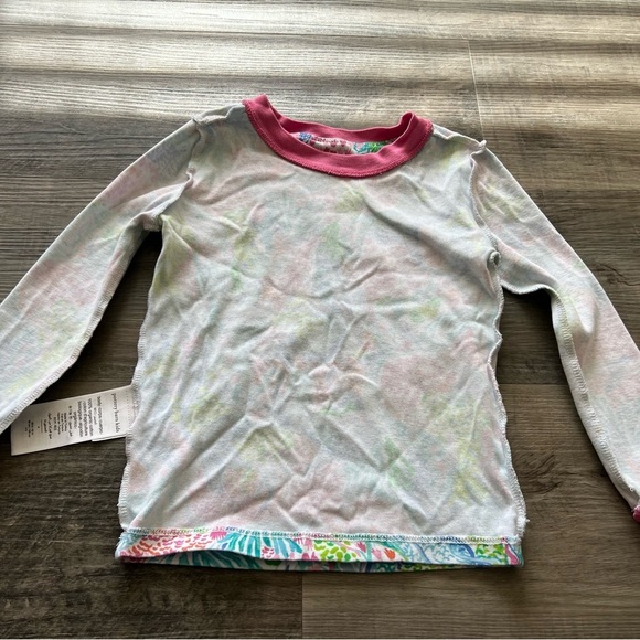 Lilly Pulitzer Pottery Barn Mermaid Cove snug 100% organic cotton pajamas size 4 - Picture 10 of 14